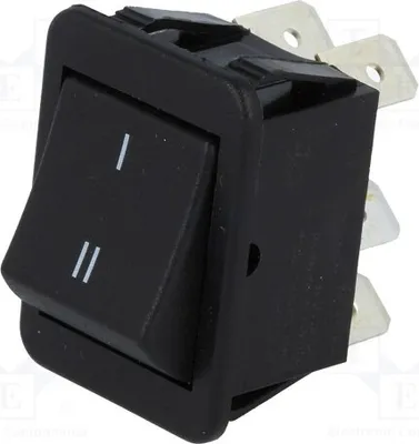 Obrázok produktu pre 1x Spínač: 2, typ ON-ON, čierna farba, označenie C1560ABMBB722W, pákový spínač, 20A/28V DC, 16A/250V AC