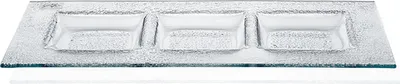 Produktbild von TRIO triple plate - klar - 18x40x2cm - Glas