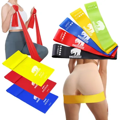 Obrázok produktu pre Sada 5 fitnesspásik a 3 elastické gumy – ideálne na cvičenie doma