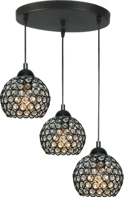 Image de Plafonnier noir en verre E27 LED KLAUDIA 13-721