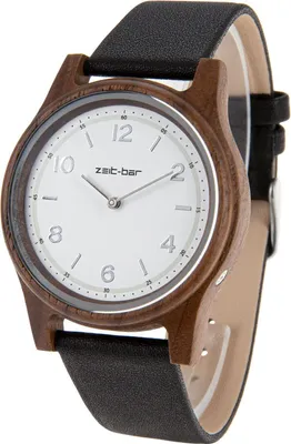 Produktbild von Zeit-Bar Funk-Armbanduhr Damen - Herren, Holzgehäuse