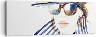 Produktbild von Bild auf Leinwand - Leinwandbild - Frau Gesicht Lippen - 90x30cm - Wand Bild - Wanddeko - Wandbilder - Leinwanddruck - Bilder - Kunstdruck - Wanddekoration - Leinwand bilder - Wandkunst - AB90x30-3957