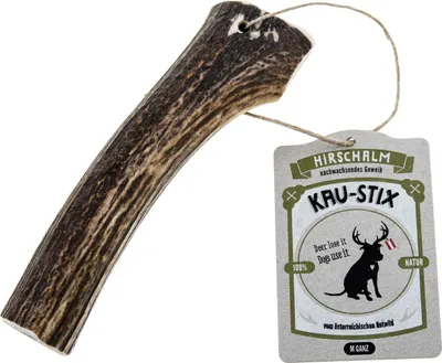 Produktbild von Hirschalm Kau-Stix Rothirsch Ganz M, Kauknochen für Hunde