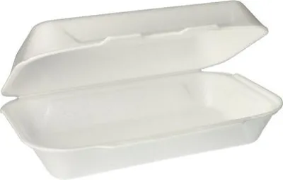 Produktbild von 500 Menüboxen, Zuckerrohr ungeteilt 15,5 x 23 cm weiss Togo Take Away