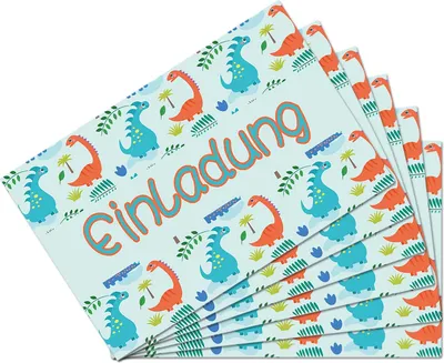 Oblique Unique 6 Dino Einladungskarten Kindergeburtstag Dinosaurier Party Einladungen