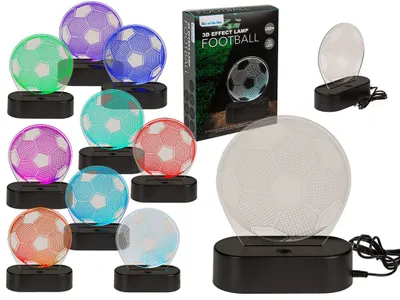 Image de lampe 3D, football, env. 16 x 12 cm