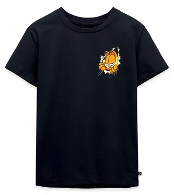 Produktbild von Spreadshirt Garfield Hier Ist Garfield Kinder Premium T-Shirt, 122/128 (6 Jahre), Navy
