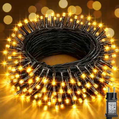 LED-Lichterkette 10 m, 100 LEDs, 8 Modi, IP44, warmweiß