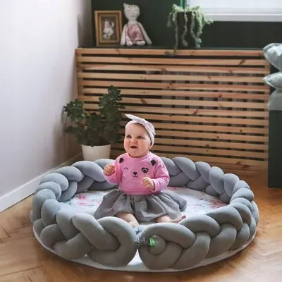 Obrázek produktu pro LULANDO M00127515, Šedá, Růžová, Bílá, Vzorovaný, Bavlna, Polyester, Kulatý, Vnitřní, Chlapec/děvče