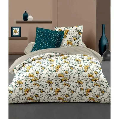 Produktbild von LOVELY HOME Bettwäscheset 220x240 cm + 2 Kissenbezüge 65x65 cm - 100% Baumwolle SAN REMO - Creme