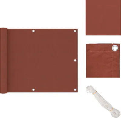 Produktbild von vidaXL Balkon-Sichtschutz Terracotta-Rot 75x500 cm Oxford-Gewebe -  Sonnenschirme & Sonnenschutze
