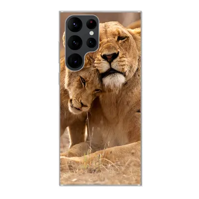 Produktbild von MuchoWow® Handyhülle Schutzhülle Hülle für Samsung Galaxy S22 Ultra Löwe - Wilde Tiere - Jungtier Silikon Softcase Handy Hülle - Abbildung