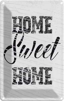Produktbild von vianmo Blechschild 18x12 cm Home Sweet Home