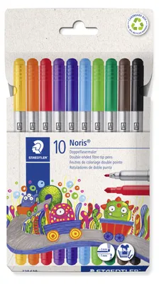 Produktbild von STAEDTLER Noris 320 Doppelfasermaler Etui mit 10 Farben