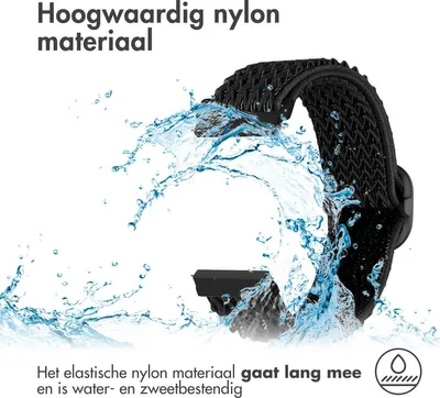 Productafbeelding van imoshion Elastisch nylon bandje - Universeel 18 mm aansluiting - Zwart