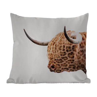 Obrázek produktu pro MuchoWow® Vnější polštář - Skotský horal - Panther - Design -60x60 cm- Odolnost proti povětrnostním vlivům - polštář do obývacího pokoje