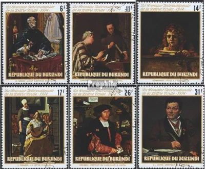 Produktbild von Briefmarken Burundi 1974 Mi 1109A-1114A (kompl.Ausg.) gestempelt Gemälde