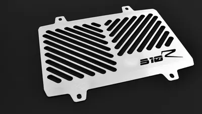 Produktbild von ZIEGER Kühlerabdeckung kompatibel mit BMW G 310 R Logo silber