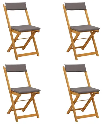 Produktbild von vidaXL Außen Bistro-Stühle 4 pcs Dunkelgrau 40 x 53 x 80 cm