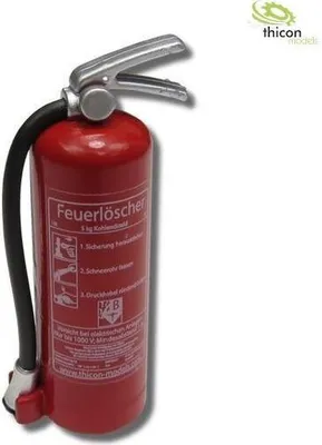 Produktbild von Thicon 1:10 / 1:14 Feuerlöscher mit Aufkleber rot mit Halter