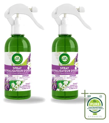 Productafbeelding van 2 x Air Wick Active Fresh luchtverfrisser spray, lavendel & lelie, 237 ml - grootverpakking - 2 stuks