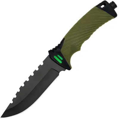 Zdjęcie produktu dla Taktyczny nóż outdoorowy KT-39372 - Zielony/Czarny | Idealny do survivalu KP39372