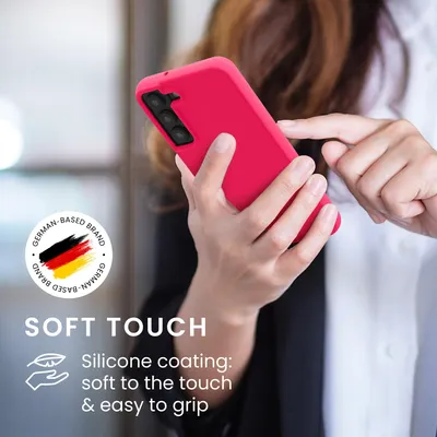 Produktbild von kwmobile Handyhülle für Samsung Galaxy S22 Plus Hülle - Case Silikon - Kabelloses Laden - Schutzhülle Cover in Neon Pink