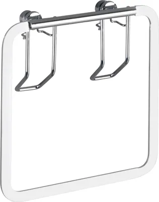 Produktbild von WENKO Handtuch Halter Edelstahl Stange Aufhänger Ring Bad Garnitur Premium