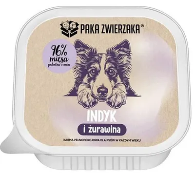 Zdjęcie produktu dla Karma dla psa Paka Zwierzaka indyk żurawina 150 g
