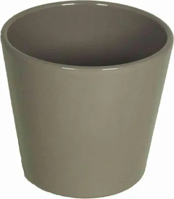 Produktbild von INNA-Glas Keramik Orchideenvase, Ø13,5cm, 12,5cm, grau - Pflanztopf/Orchideen-Blumentopf