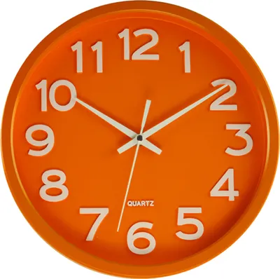 Produktbild von JVD HX2413.6 Wanduhr Quarz analog orange leise ohne Ticken rund