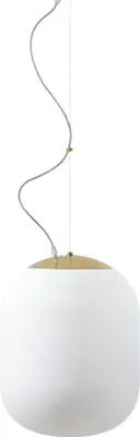 Productafbeelding van OSMONT TAN62848 TANIA L1 Hanglamp van gepolijst messing/wit, beschermingsklasse IP40, 4000 K, 52 W LED