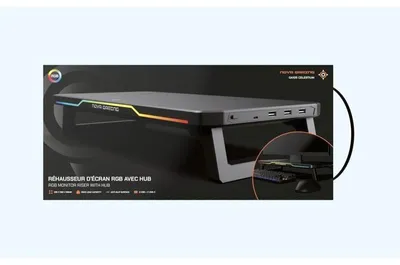 Immagine prodotto di Rialzo monitor  NOVA GAMING  Celestium  Hub integrato  LED RGB  Nero