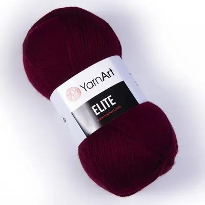 Obrázek produktu pro YarnArt Elite příze 100 g / 400 m - barva 577 bordó - pletací a háčkovací příze