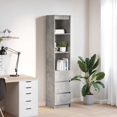 Obrázek produktu pro vidaXL Highboard concrete grey 37,5x35x180 cm materiál na bázi dřeva