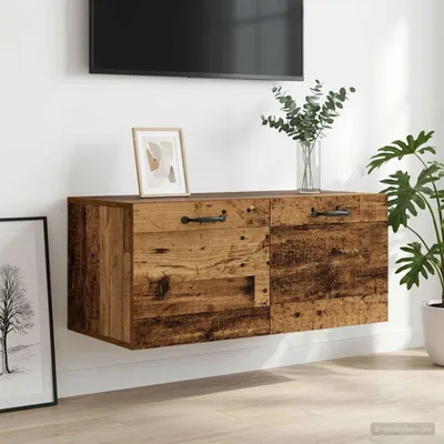 Zdjęcie produktu dla Maison Exclusive - Szafka ścienna, wspornik montażowy, drewno odzyskanego pochodzenia, 80 x 36,5 x 35 cm