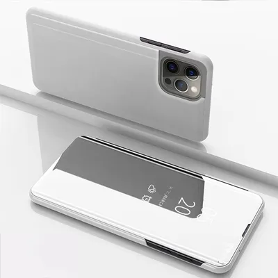 Produktbild von König Design Hülle kompatibel mit Apple iPhone 15 Pro Max Kunstleder Handyhülle - Handy Case Silber