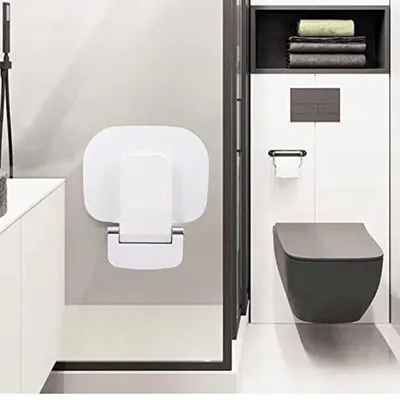 Produktbild von Duschstuhl – Klappbarer Duschstuhl – Wandmontage – Klappstuhl – Badezimmerhocker – Max. 160 kg – Klappbarer Duschsitz