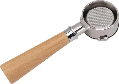Image de 58mm Bottomless Portafilter 3 Ears Stainless Steel Coffee Portafilter Solid Wood Handle for Barsetto Coffee Machine A2 Style Beech