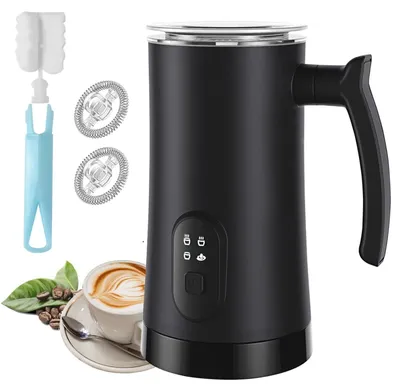 Milchaufschäumer 4-in-1, elektrisch, 350 ml, 400 W, schwarz