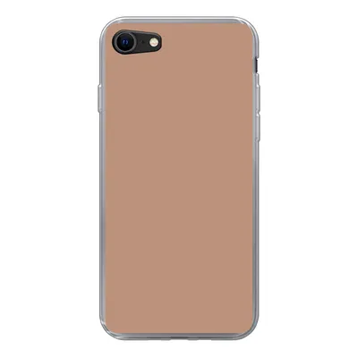 Produktbild von MuchoWow® Handyhülle Schutzhülle Hülle für iPhone 8 Beige - Farbe - Rosa Silikon Softcase Handy Hülle - Schutzhaube