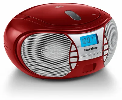 Produktbild von Karcher RR 5025-R tragbares CD Radio (CD-Player, UKW Radio, Batterie/Netzbetrieb, AUX-In) rot