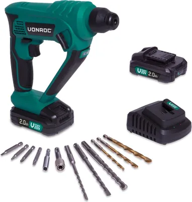 Produktbild von Vonroc Akku-Bohrhammer - VPower 20 V - Inkl. 2,0 Ah Akku und Ladegerät