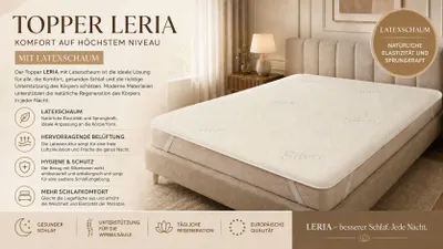 Productafbeelding van Kaiser matras topper van latex, 4 cm, 140x200 cm, LERIA