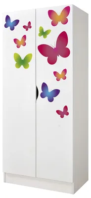 Produktbild von Bayagu Kinderkleiderschrank Weiß 70x42.5x161.5cm mit Stange Regalen