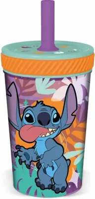 Productafbeelding van Disney, 370 ml drinkbeker Stitch Dropsafe met rietje, collectie Aloha, meerkleurig