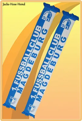 Produktbild von Schal Fanschal 1. FC Magdeburg Wendeschal Logo Blau Weiß Wappen Gr. 17x140cm