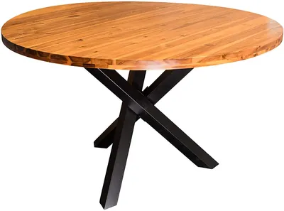 Produktbild von Esszimmertisch rund 120 cm cognacfarben Akazienholz ISABELLA