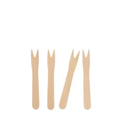 Produktbild von 10.000 Pommes-Frites-Gabeln, Holz pure 8,5 cm