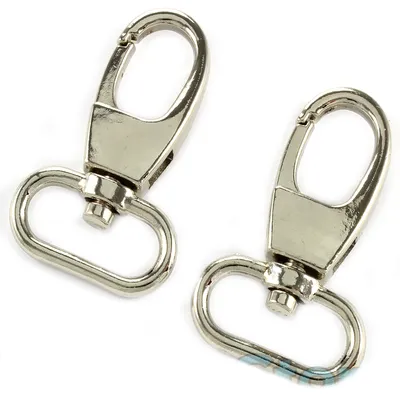 Produktbild von 10 Schnapphaken mit Wirbel 52 x 32mm Gurtbreite 25mm Karabiner